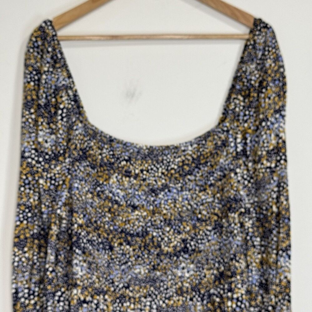 Eloquii Elements Mixed Dot Print Smocked Midi Dre… - image 5